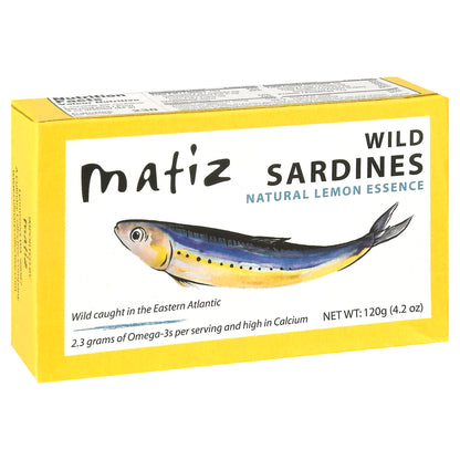 Matiz Natural Lemon Essence Wild Sardines 4.2 oz