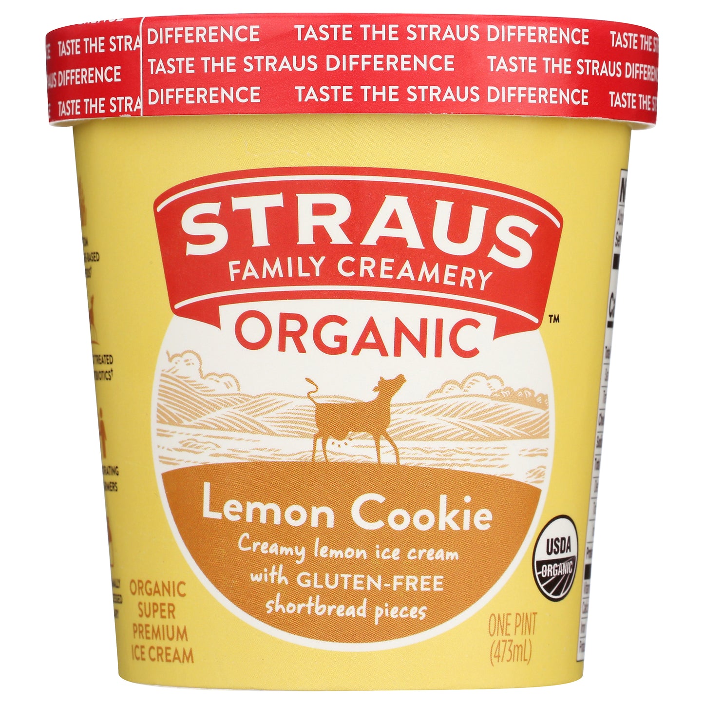 Straus Family Creamery Organic Lemon Cookie Ice Cream 16oz