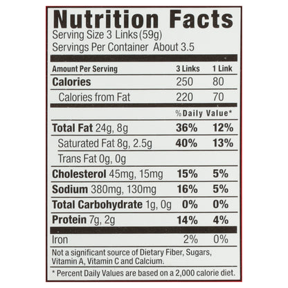 Jones Dairy Farm Golden Brown Mild Pork Sausage Packed, Unspecified 10 ea