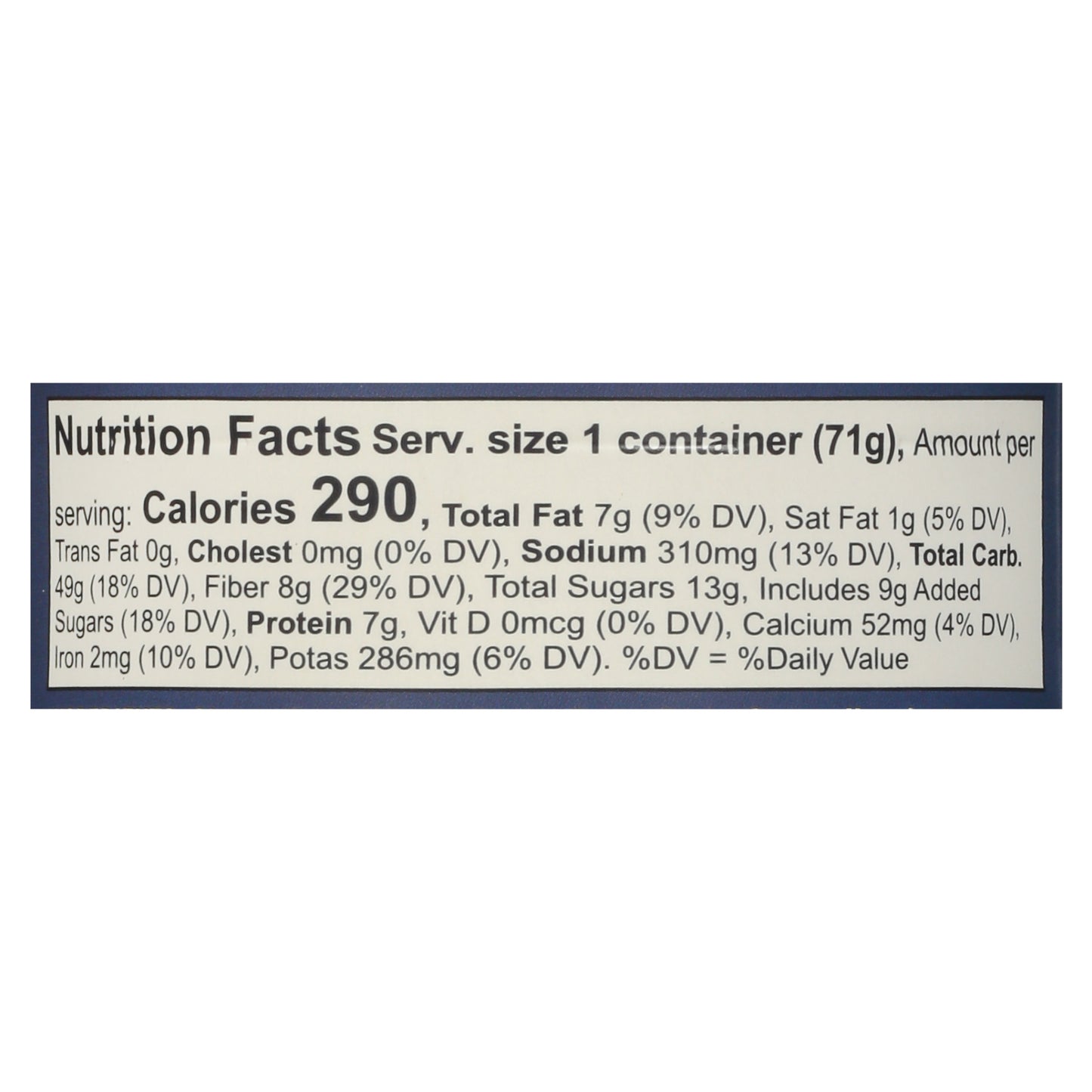 Bob's Red Mill Gluten Free Blueberry and Hazelnut Oatmeal 2.5 oz