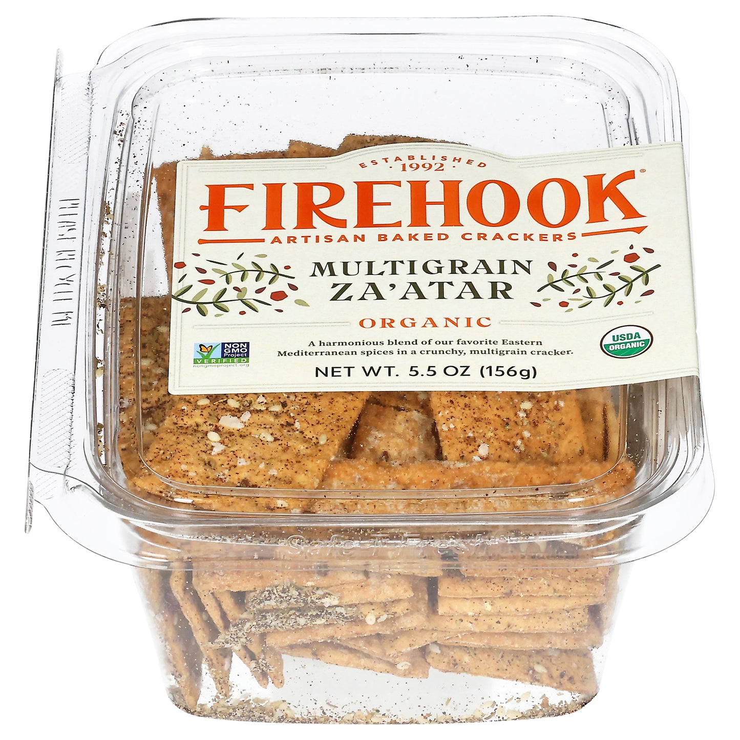 Firehook Organic Multigrain Za'atar Artisan Baked Crackers 5.5 oz