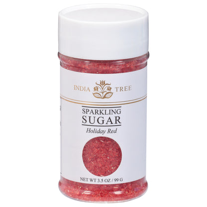 India Tree Holiday Red Sparkling Sugar 3.5 oz