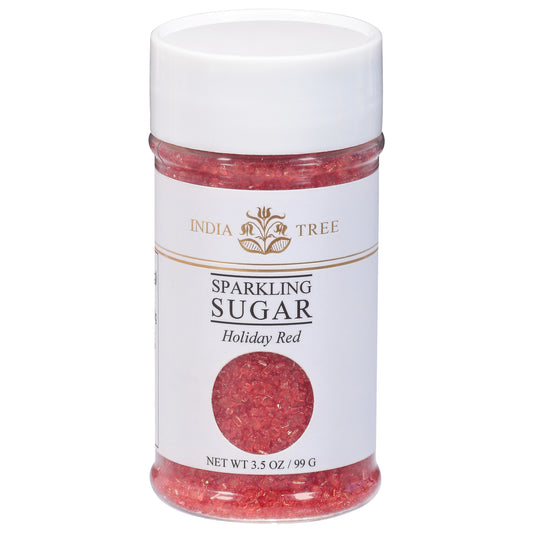 India Tree Holiday Red Sparkling Sugar 3.5 oz