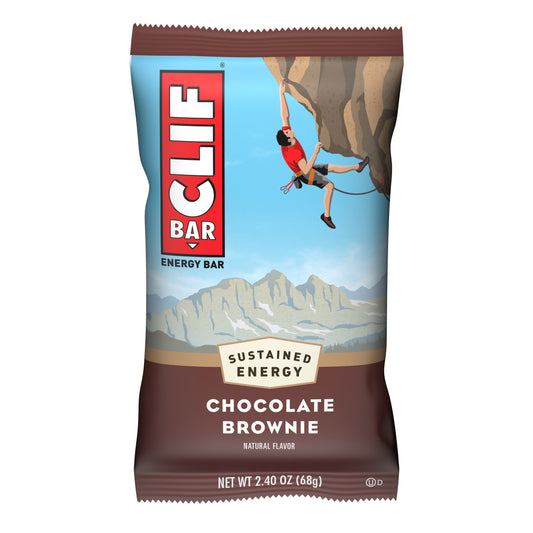 CLIF BAR - Chocolate Brownie Flavor - Made with Organic Oats - 10g Protein - Non-GMO - Plant Based - Energy Bar - 2.4 oz.