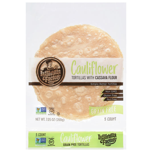 La Tortilla Factory Cauliflower Tortillas with Cassava Flour 5 ea