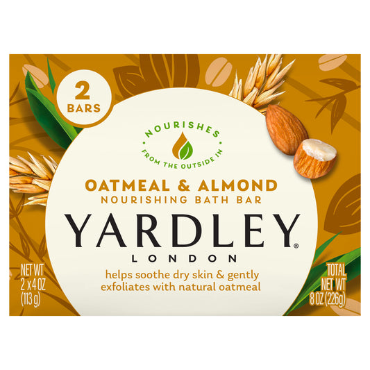 Yardley London Nourishing Oatmeal & Almond Bath Bar 2 - 4 oz Bars