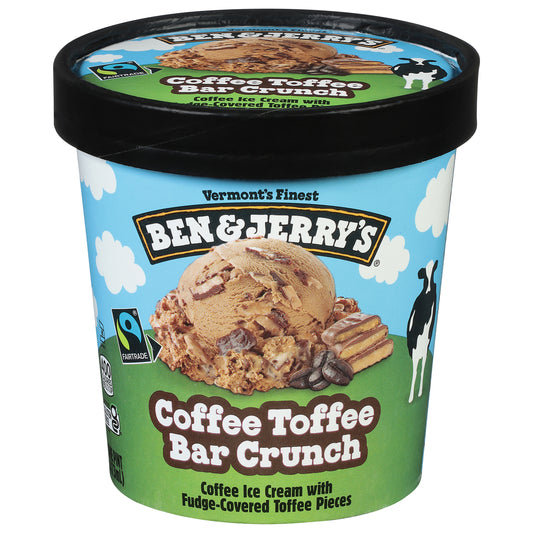 Ben & Jerry's Coffee Toffee Bar Crunch Ice Cream 1 pt
