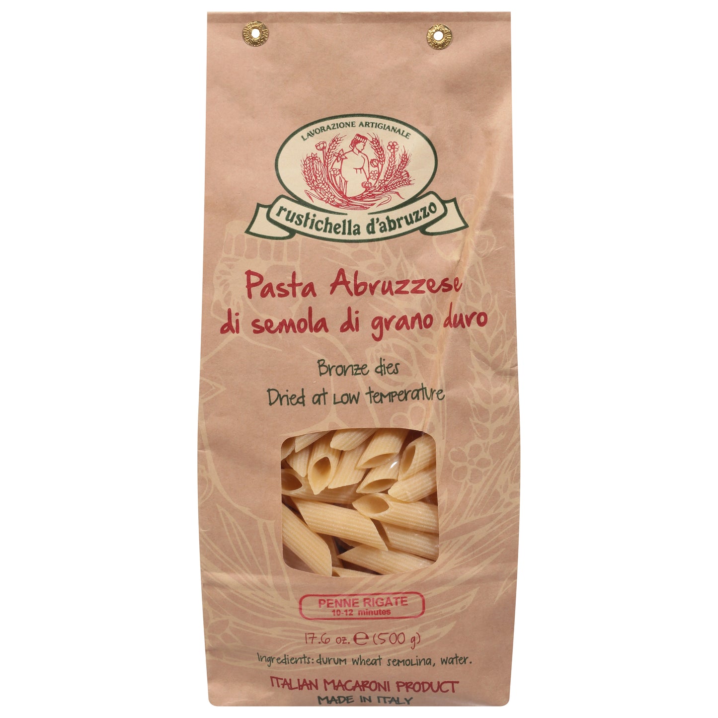 Rustichella d'Abruzzo Penne Rigate Pasta 17.6 oz