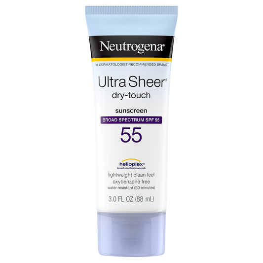 Neutrogena Ultra Sheer Dry-Touch Sunscreen Lotion Broad Spectrum SPF 55, 3 Fl. Oz