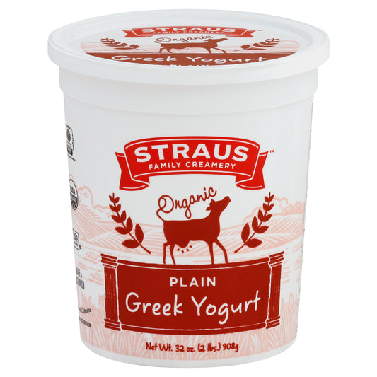 Straus Family Creamery Yogurt 32 oz - Plain Greek