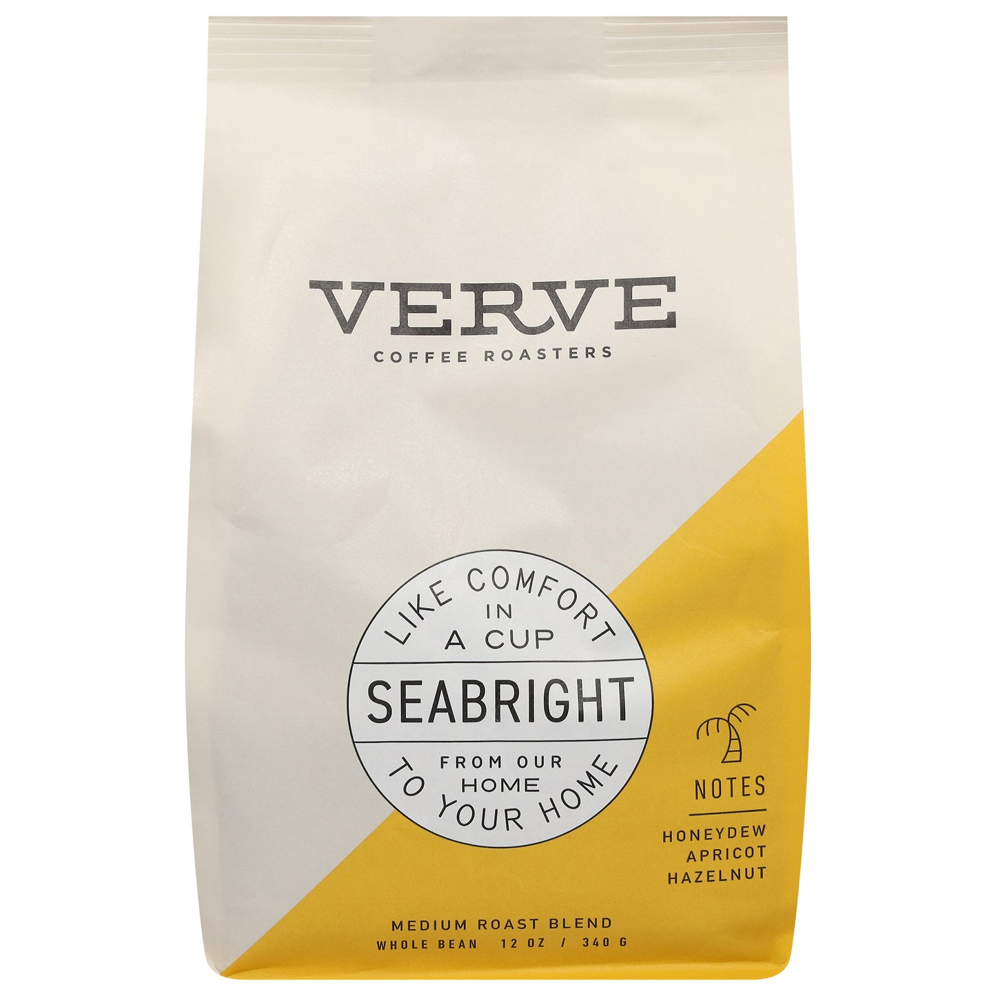 Verve Coffee Roasters Medium Roast Blend Seabright Whole Bean Honeydew Apricot Hazelnut Coffee 12 oz