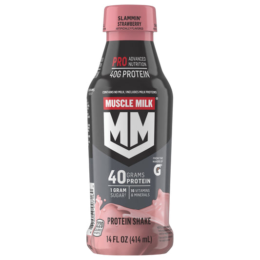 Muscle Milk Pro Advanced Nutrition Protein Shake Slammin' Strawberry 14 Fl Oz