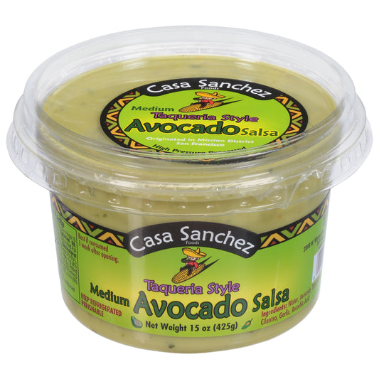 Casa Sanchez Taqueria Style Medium Avocado Salsa 15 oz