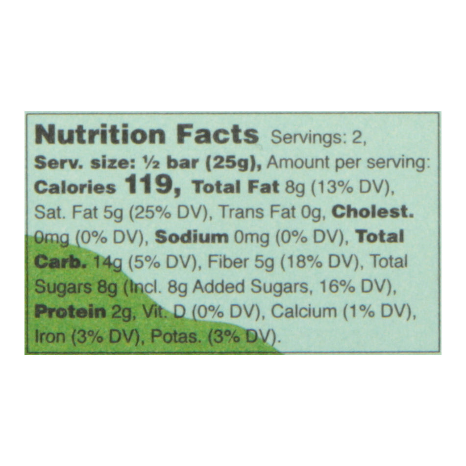 Raaka Unroasted 66% Cacao Green Tea Crunch Dark Chocolate 1.8 oz