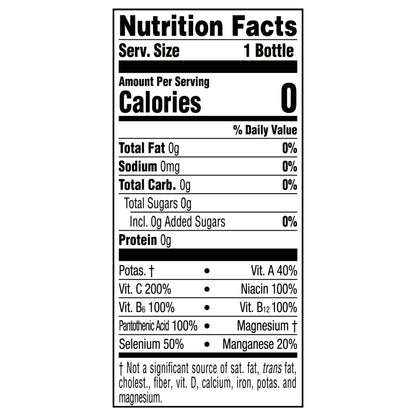 vitaminwater zero sugar xxx, electrolyte enhanced water w/ vitamins, açai-blueberry-pomegranate drink, 20 fl oz
