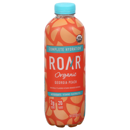 Roar Complete Hydration Organic Georgia Peach Vitamin Enhanced Beverage 18 fl oz