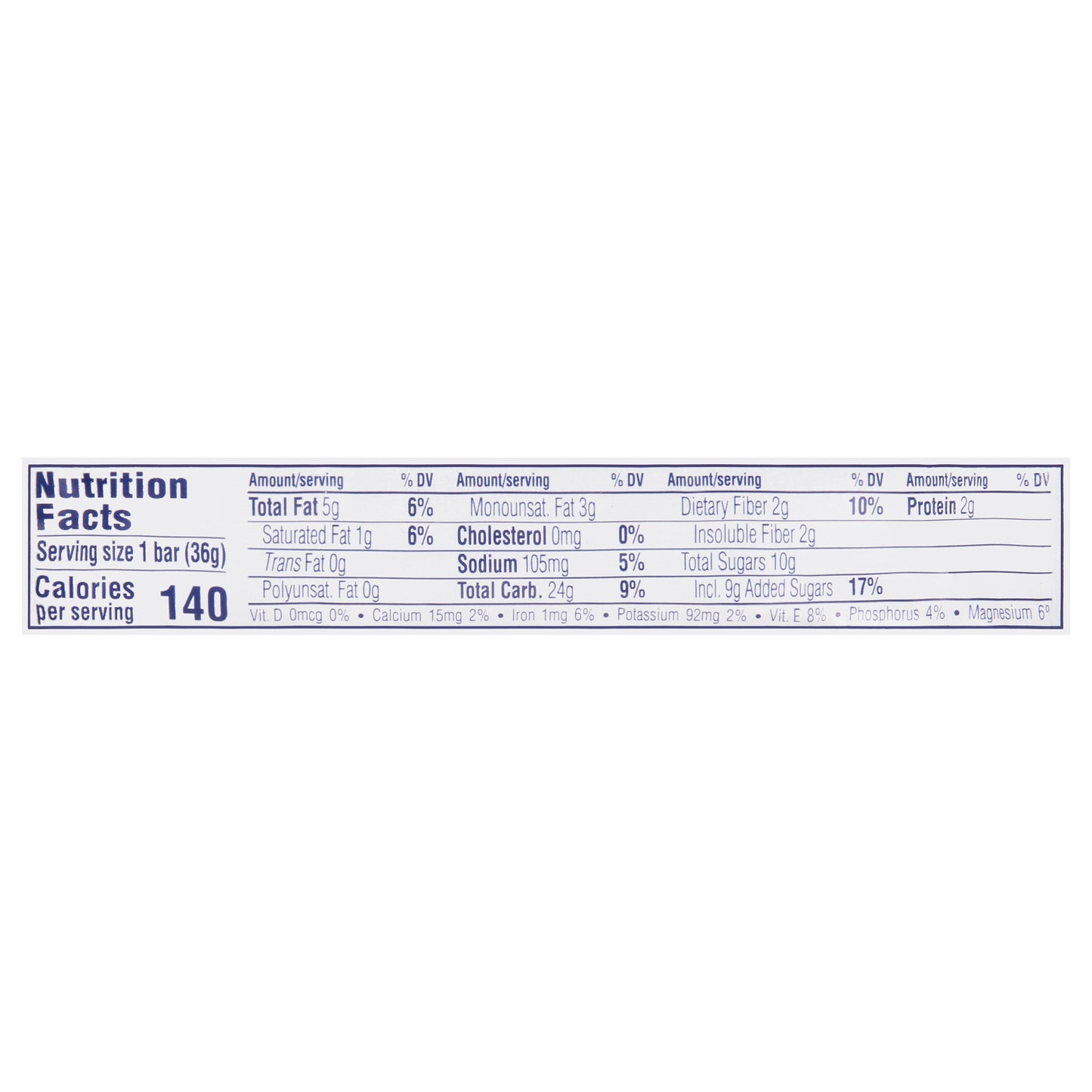 Zbar Chocolate Chip Energy Snack 1.27 oz