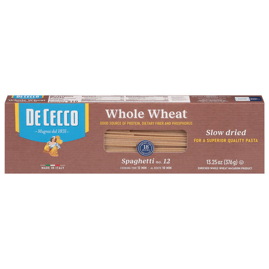 De Cecco Whole Wheat No. 12 Spaghetti 13.25 oz