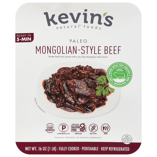Kevin's Natural Foods Paleo Mongolian-Style Beef 16 oz