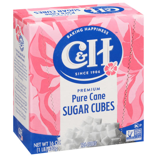 C&H Premium Pure Cane Sugar Cubes 126 Count 1 lb