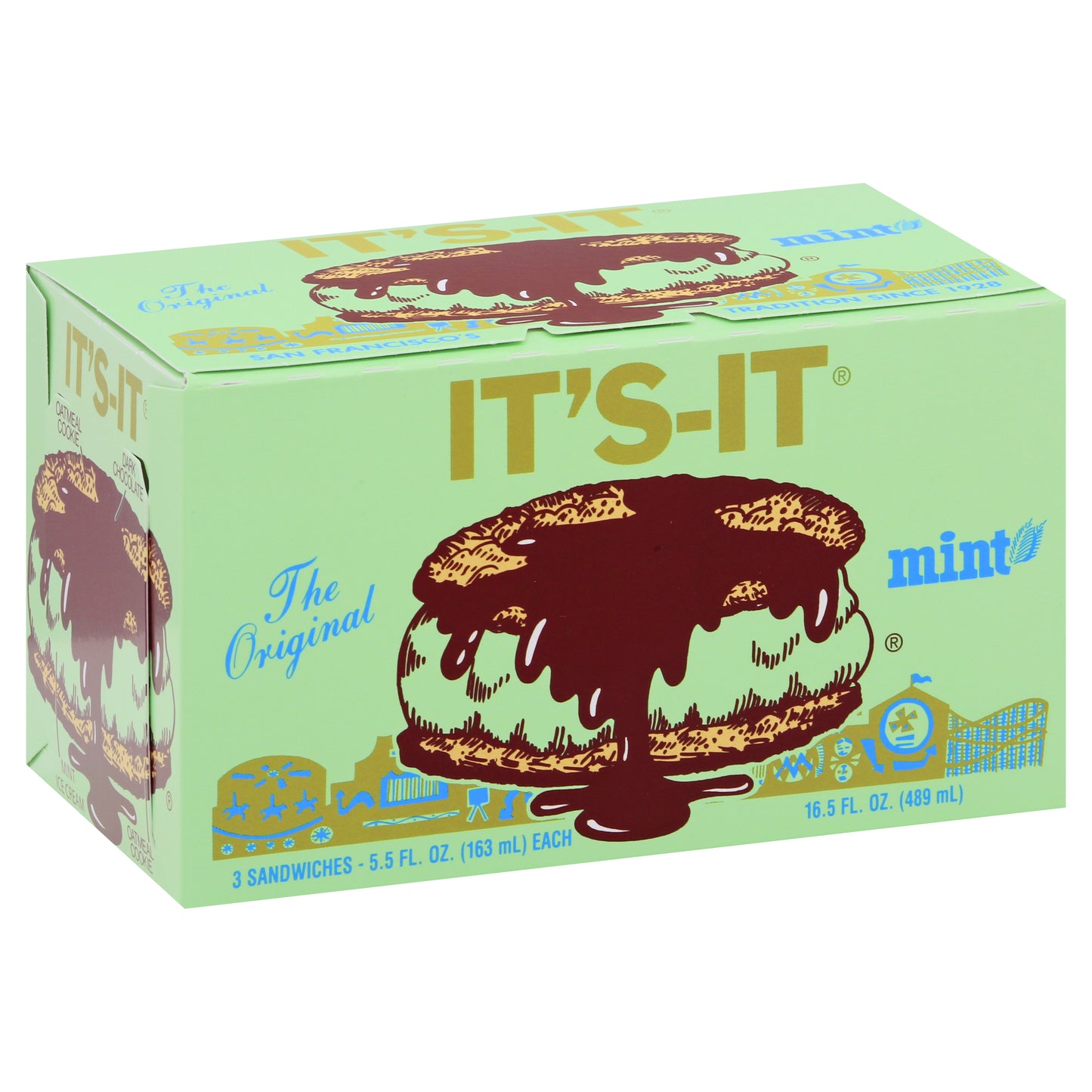 It's-It 3 Pack Mint Ice Cream Sandwich 3 ea