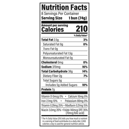 Oroweat Potato Buns, 8 count, 21 oz