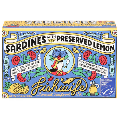 Fishwife Sardines with Preserved Lemon 4.2 oz