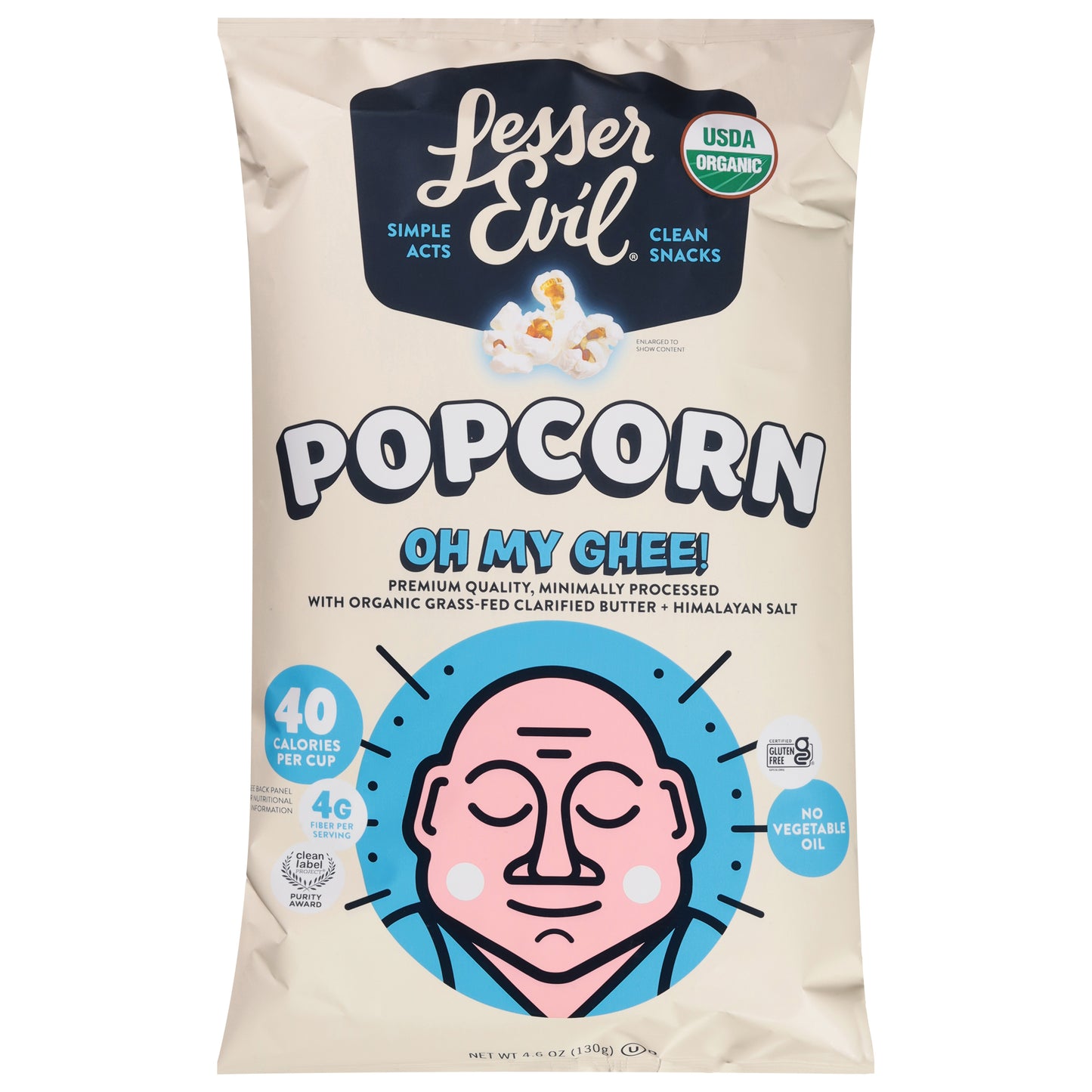 LesserEvil Oh My Ghee! Popcorn 4.6 oz