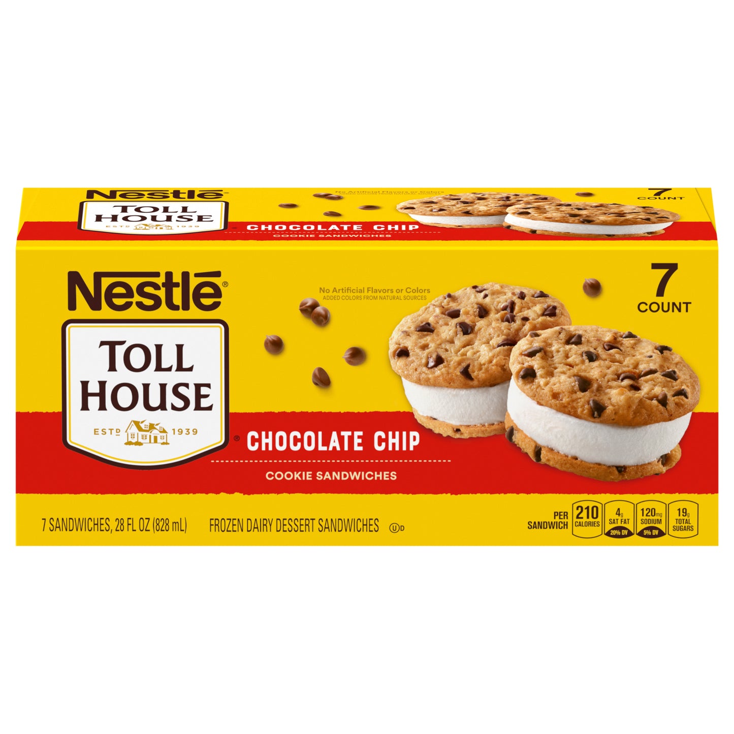 Nestle Toll House Vanilla Chocolate Chip Cookie Sandwiches, 7 Count