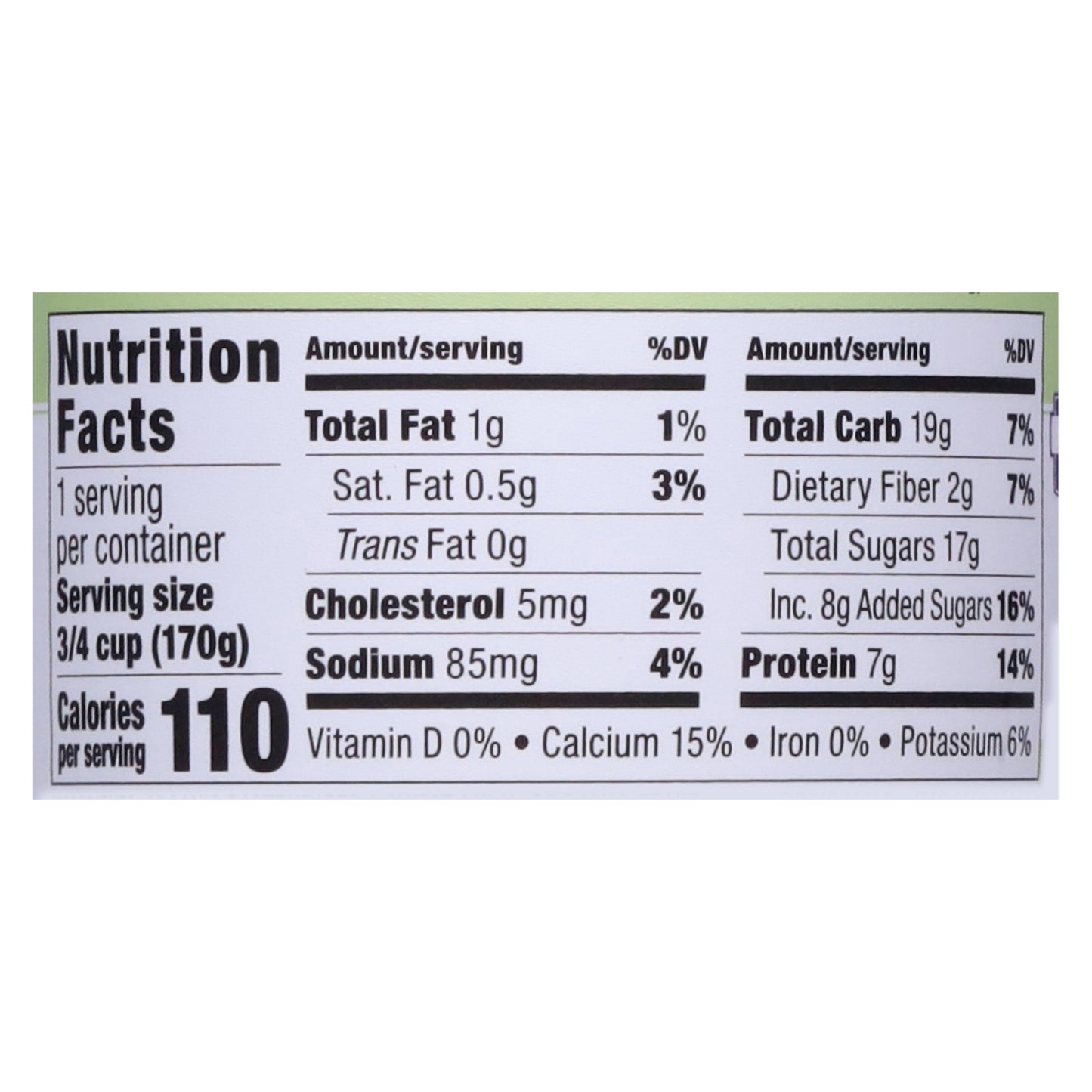 Green Valley Lactose Free Lowfat Organic Blueberry Yogurt 6 oz