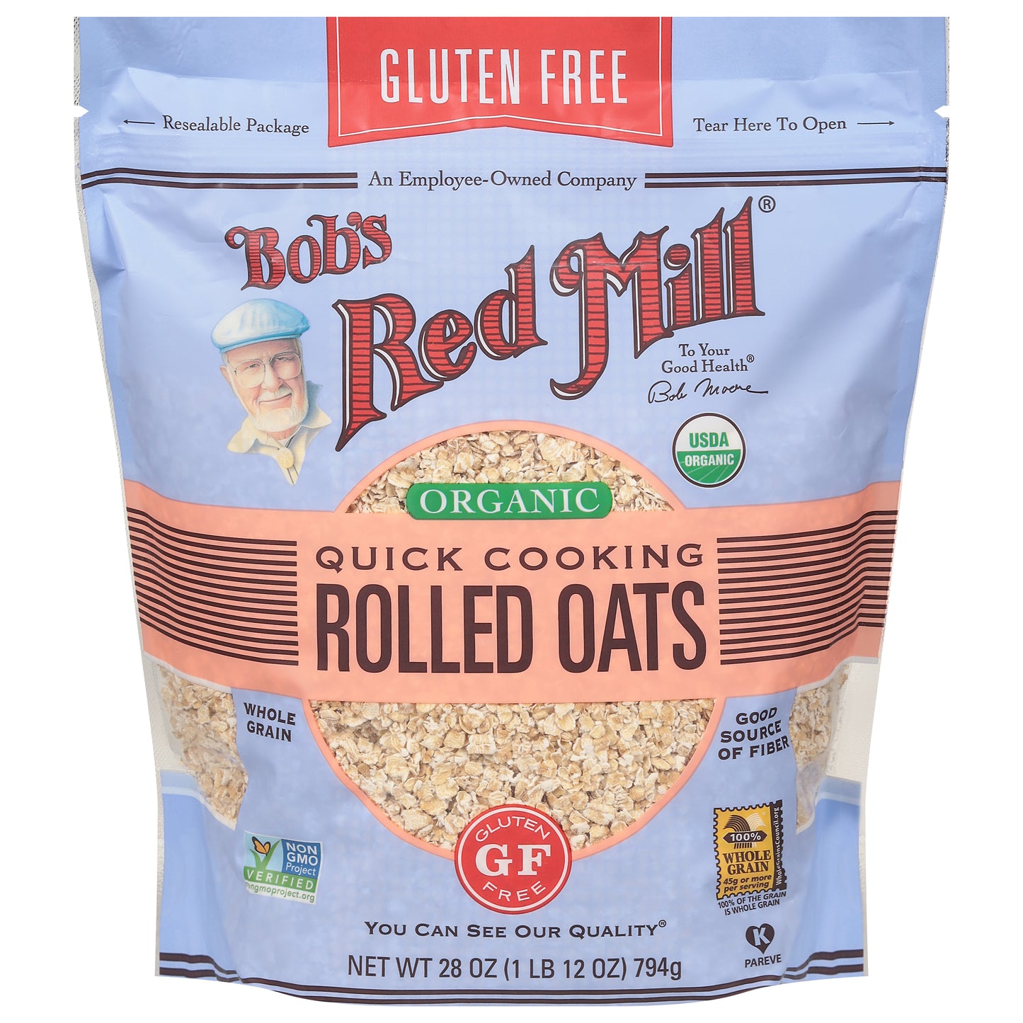 Bob's Red Mill Quick Cooking Organic Rolled Oats 28 oz