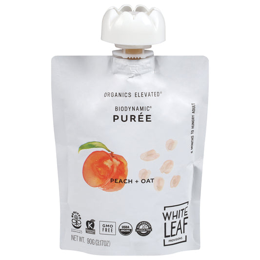 White Leaf Provisions Peach + Oat Baby Food 3.17 oz
