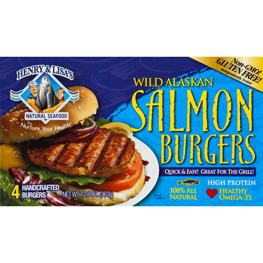 Henry & Lisas Salmon Burgers 4 ea