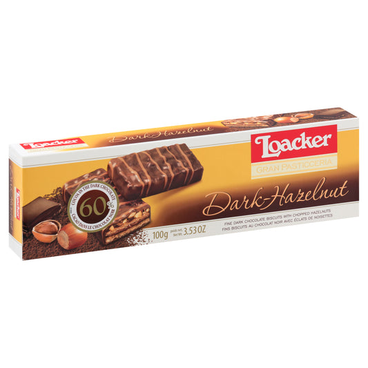 Loacker Dark Hazelnut Biscuits 3.53 oz