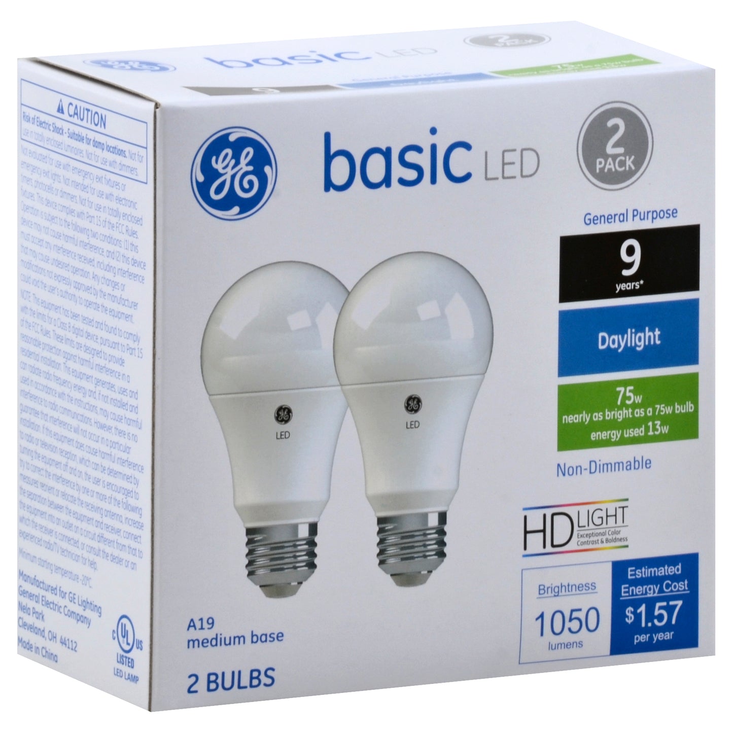 GE Light Bulbs 2 ea