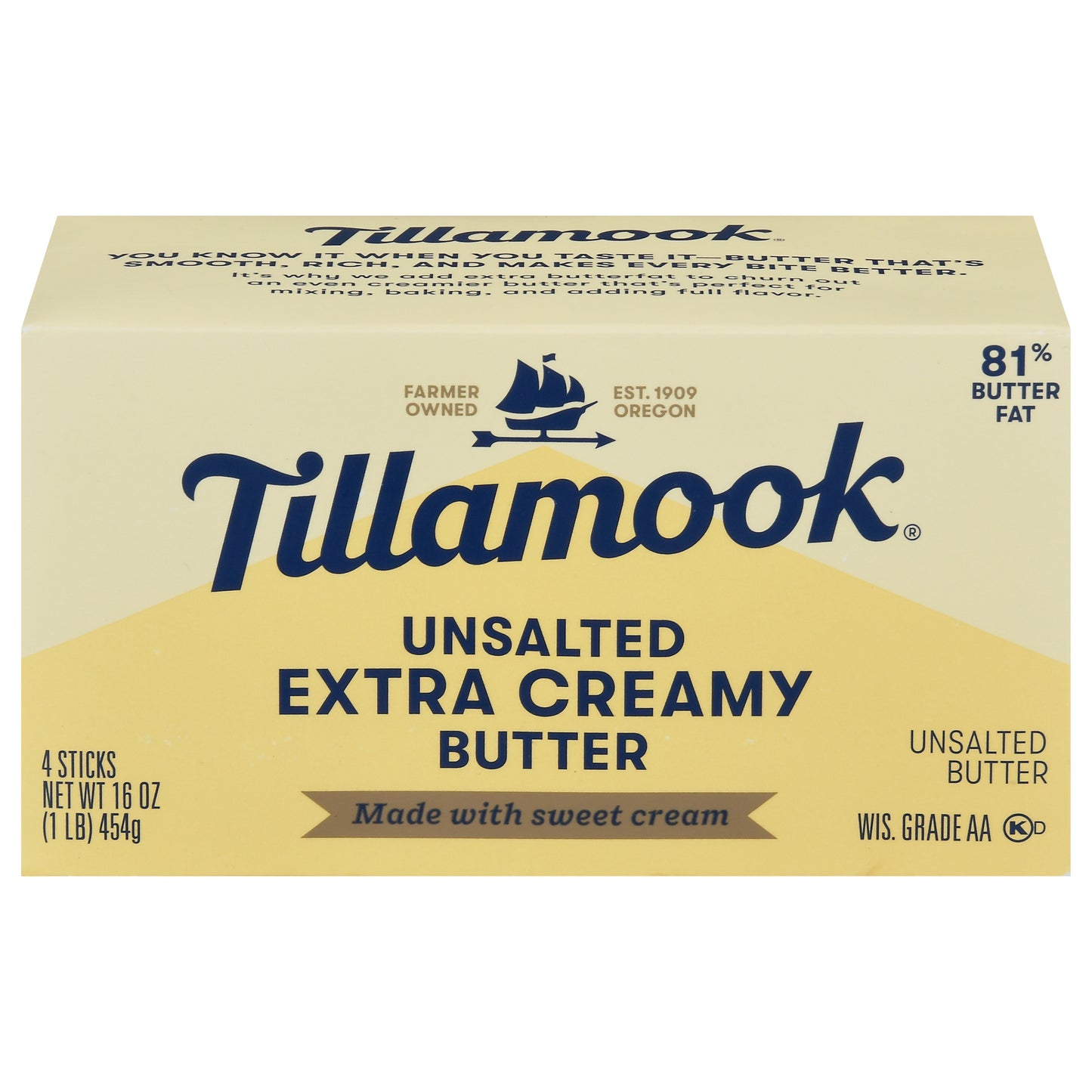 Tillamook Extra Creamy Unsalted Butter 4 ea