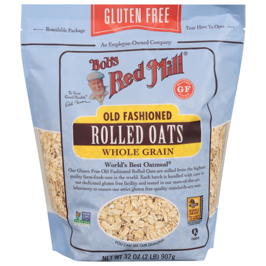 Bob's Red Mill Whole Grain Old Fashioned Rolled Oats 32 oz - Grain Free