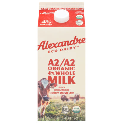 Alexandre Eco Dairy A2/A2 Organic 4% Whole Milk 59 fl oz