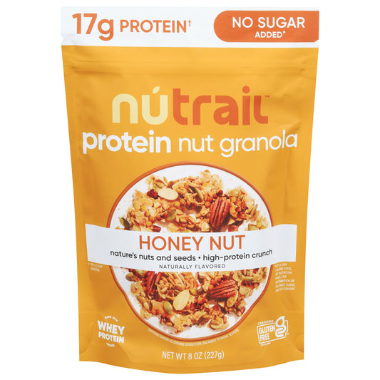 NuTrail Protein No Sugar Added Honey Nut Nut Granola 8 oz