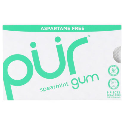Pur Aspartame Free Sugar-Free Spearmint Gum 9 Pieces