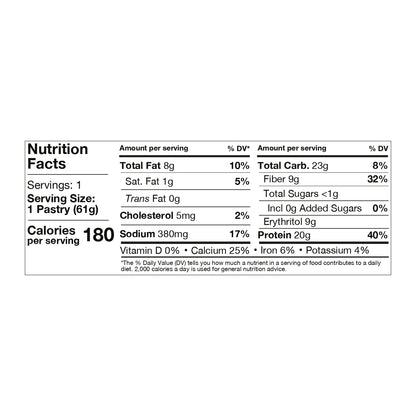 Protein Pastry - Chocolate Cake, 2.2 oz Pastry