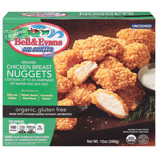 Bell & Evans Organic Breaded Chicken Breast Nuggets 12 oz