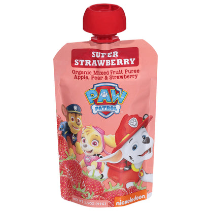 Paw Patrol Organic Super Strawberry Mixed Fruit Puree 3.5 oz