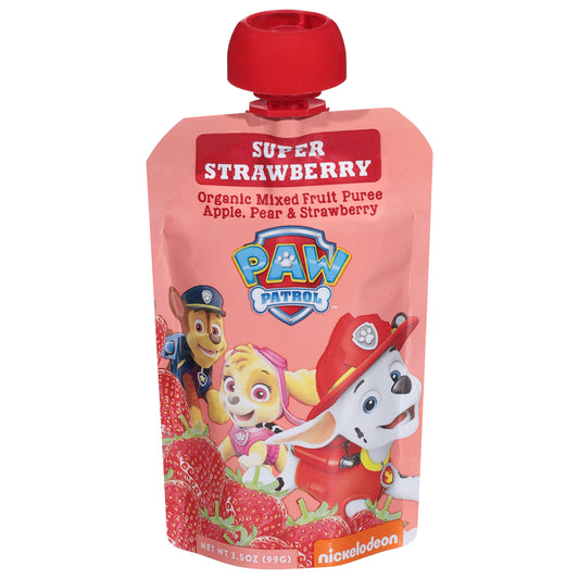 Paw Patrol Organic Super Strawberry Mixed Fruit Puree 3.5 oz