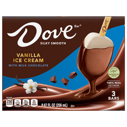 DOVE Vanilla Ice Cream with Milk Chocolate - 3pk