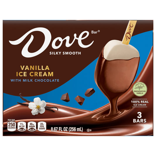 DOVE Vanilla Ice Cream with Milk Chocolate - 3pk
