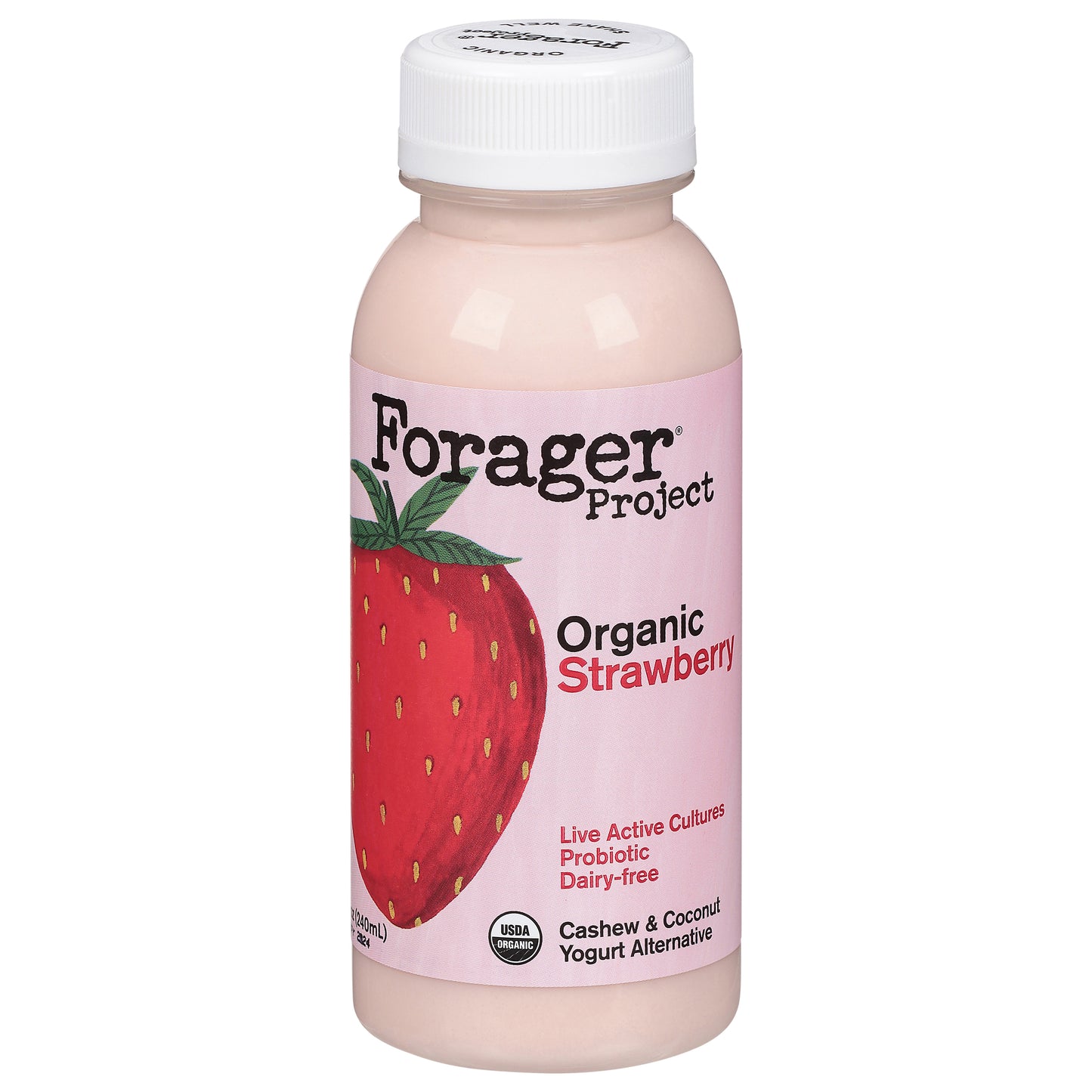 Forager Project Probiotic Organic Dairy-Free Strawberry Yogurt Alternative 8 fl oz