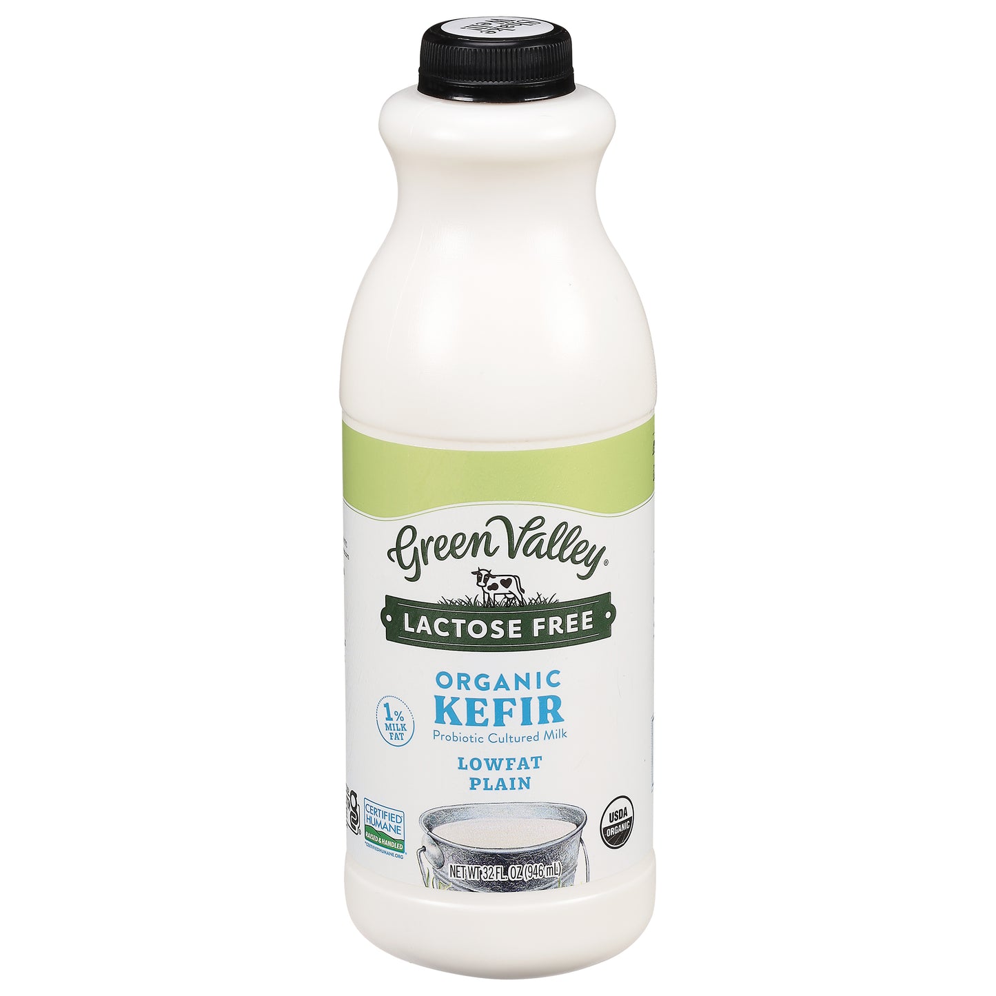 Green Valley Lactose Free Lowfat Organic Plain Kefir 32 fl oz