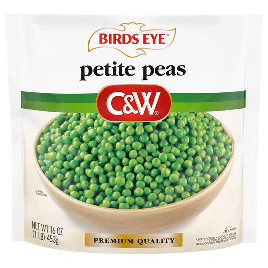 Birds Eye C&W Premium Quality Petite Peas, Frozen, 16 oz.