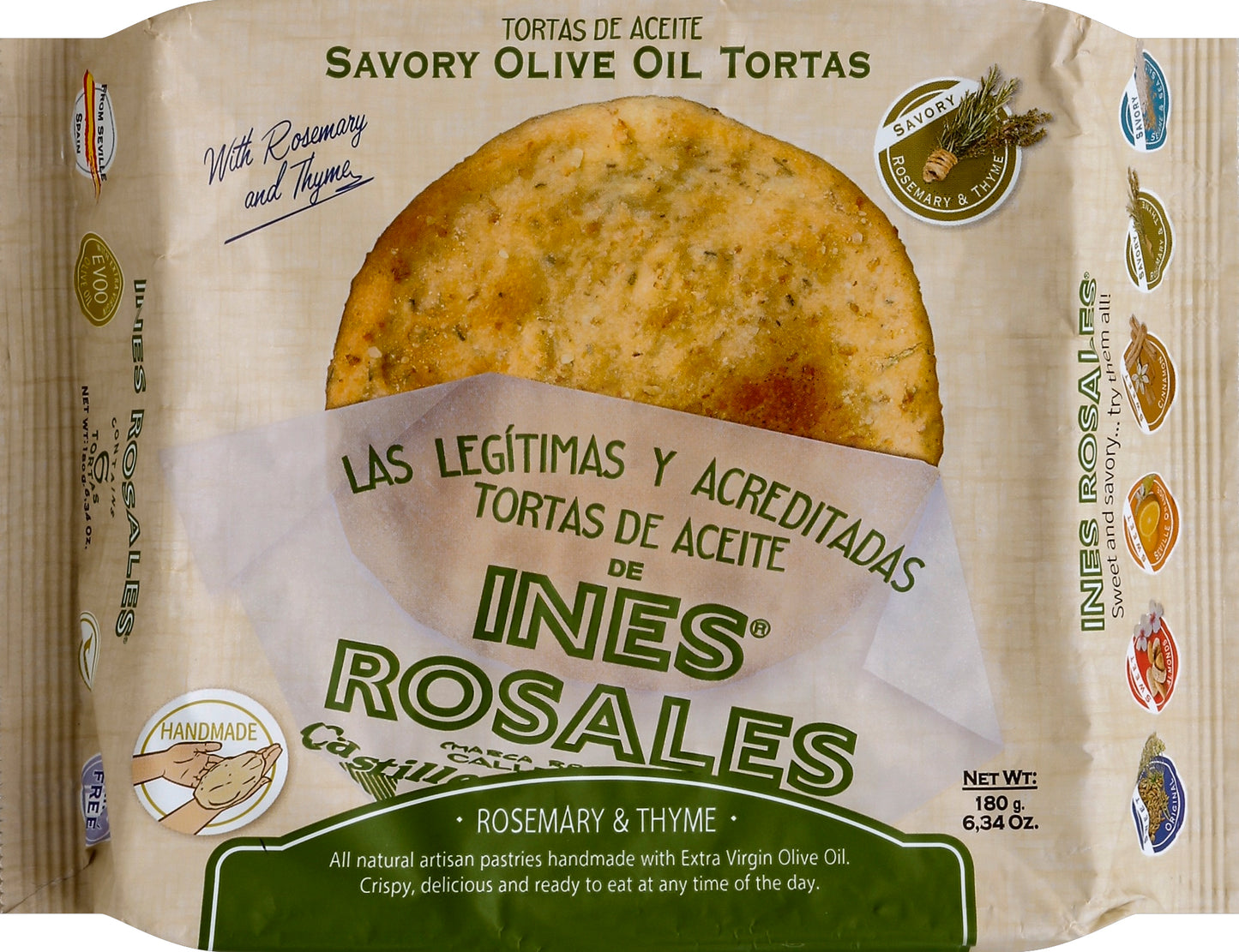 Ines Rosales Tortas 6 ea - Rosemary & Thyme